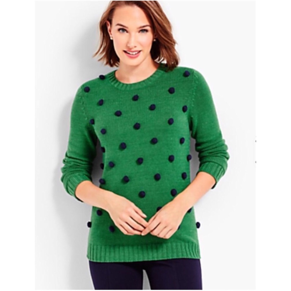 TALBOT 3D Baubles Green Sweater